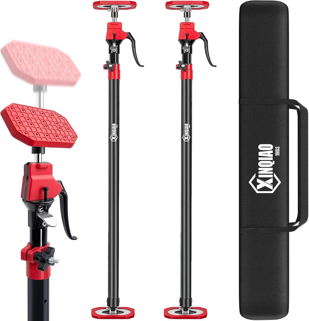 XINQIAO Cabinet Jacks for Installing Cabinets, Heavy Duty Third Hand Tools Adjustable Support Pole from 49.2 in to 114.2 in, 2 PCS