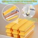 RMAMSCOV Ice Cube Tray With Lid,Creative French Fry Ice Cube Mold, Narrow Cube Maker Easy to Removal, Reusable Ice Tray for Summer, Juices