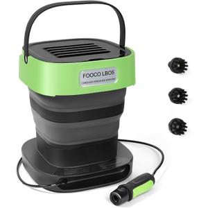 Portable Cordless Electric Sprayer with 3.2 Gal Water Tank, Auto-Retract & Any-Length Lock Hose Reel, Portable Pressure Washer for Rinseless Car Wash, HVAC Coil Cleaning, Pet Care, and Camping Shower