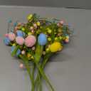 XmasExp 6pcs Easter Decorations for Home with Eggs - Artificial Flowers for Spring Indoor & Outdoor Decor, Easter Table Decor & Tree Decorations for Festive Celebrations(Pink Yellow)