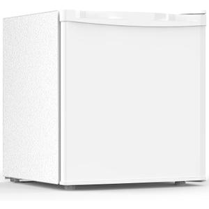 Electactic 1.7 Cu.ft Mini Fridge with Freezer, Compact Refrigerator, Single Reversible Door, Ultra Quiet, Energy Efficient for Office, Dorm, Bedroom, Apartment, White
