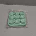 Ice Cube Tray Silicone 3D Rose Ice Mold, Ice Cube Molds for Freezer with Lid and Funnel, Easy Release Silicone Mold 9 Rose Flower Shaped Ice Cubes, Suitable for Whiskey Cocktails and Fruit Drinks (Green)