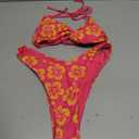 SUUKSESS Women Halter String Two Piece Bikini Sets Reversible Thong Swimsuit (M)