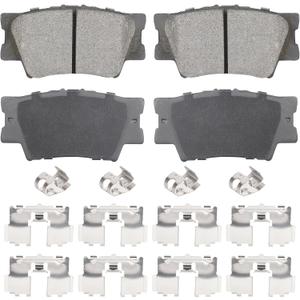 Rear Ceramic Brake Pads Set for Toyota Camry 2007-2023(2020-2021 Only fit FWD), Avalon 2008-2018, Matrix 2009-2013, RAV4 2006-2018, for Lexus 2007-2018 ES350 ES300h ES250h 4PCS