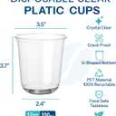 Homestockplus 12 oz Clear Plastic Cups 100 Pack - BPA-Free Stemless Disposable Wine Glasses, Open-Top Drink Cups for Iced Coffee, Wine, Cocktails, Halloween, Thanksgiving & Party Supplies