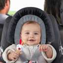 COOLBEBE New 2-in-1 Babybody Supports for Baby Newborn Infants - Extra Soft Stroller Cushion Pads Car Seat Insert, Seasons, Black