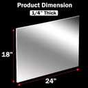 CALPALMY (2 Pack) 1/4" Thick Clear Acrylic Sheets - 18 x 24 Pre-Cut Plexiglass Sheets for Craft Projects, Signs, Display Cases, Sneeze Guard and More - Cut with Engraver, Power Saw or Hand Tools