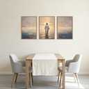 Large Jesus Christian Framed Canvas Wall Art Set,Bible Stories Faith Wall Decor,Vintage Modern Artwork for Living Room,Bedroom,Dining Room,Office -16"x24"x3