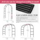 Thickened 0.7mm Tube Garden Arch Trellis - 4.6ft Wide x 7.9ft High or 7.6ft Wide x 6.4ft High - Garden Trellis for Climbing Plants - Stable Garden Arbor, Birthday Party Wedding Arch Decoration