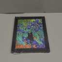 Krtoni Framed Van Gogh Irises Canvas Wall Art, Famous Oil Paintings Garden Flower Black Cat Wall Decor, Impressionism Funny Vintage Print Artwork For Farmhouse Gallery Bathroom 10''L x 8''W