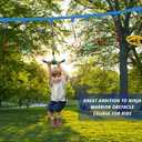 YAMIPROBI Swing Spins Set: 360 Handle Twist-Spin Flips Toy - Slackline Attachments Activate Play Powers - Accessories for Kids' Playground and Backyard Fun, Green