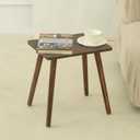 AWASEN Side Table, Small Wood End Table Living Room, Mini Bed Side Table Modern Accent Nightstand with Solid Wood for Bedroom Office Small Spaces, Rustic Brown