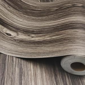 Wood Grain Peel and Stick Floor Tiles  11.8 Width, Full Roll Length of 118"  Versatile Design for Any Space, Self Adhesive Vinyl Flooring, Waterproof and Non-Slip Features (Dark)