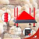 RentACoop 12x12 Inch Adjustable Heating Plate with Bonus Foldable Anti-Roost Cone for up to 20 Chicks | Small Chick Brooder Heat Plate  Energy-Efficient and Safer Than Heat Lamps