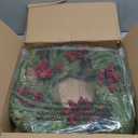 24 Inch Artificial Christmas Wreaths for Front Door, Large Winter Green Pine Wreath with Red Berries and Hangers, Real Touch Door Wreath for Wall Window Fireplace Indoor Outdoor Home Decor