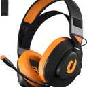 Jeecoo G90 Gaming Headset with Microphone for PC PS4 PS5 - Low-Latency 2.4G Wireless & Bluetooth V5.3, Superb Stereo Sound, Lightweight & Comfortable Over-Ears Gaming Headphones (Not for Xbox)