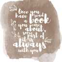 Family Once You Have Read Abook Adorable Quote Wall Decal Decoration Books Quote Book Lovers Bookish Quotes Fun Readers Lasts Years and Easily Removable - Size: 18 in(W) x 20 in(H)