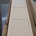 SSWBasics 5 Foot 4-Panel Folding Pegboard Stand for Crafting - Versatile Pegboard Display and Room Divider - Paint-Ready Surface for Customization - Perfect for Trade Shows, Flea Markets, and Home