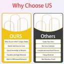 Metal Arch Backdrop Stand 6.6FT, Gold Wedding Arch Stand Frame, Square Balloon Arch Stand for Wedding Ceremony, Party, Baby Shower Decoration, Graduation Ceremony, Door Frame Back Drop Stand