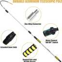 24FT Reach Gutter Cleaning Tools from The Ground, Telescopic Rain Gutter Cleaner Tools, Gutters Cleaning Pole with Garden Hose Attachment and Bendable Sprayer Wand