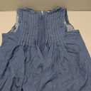 Women's Casual Summer Sleeveless Denim Romper Tie Front V Neck Ruffle Jean Short Overall With Pockets (Medium, Dark Blue)