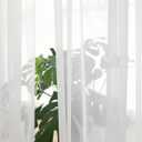ABCHOME Ivory Sheer Curtains 90 Inches Long 2 Panels,Rod Pocket Voile Semi Sheer Window Curtains for Kitchen, Bedroom and Living Room (Ivory, 52 W x 90 L)