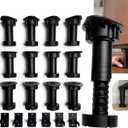 Adjustable Furniture Leveling Feet | Heavy-Duty Cabinet Levelers for Bed Frames, Desks, Shelves & Workbenches | Easy Install | Non-Slip, Commercial-Grade Support | 12-Pack (3.5-6)