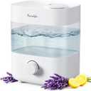 Humidifiers for Bedroom, 2L Tank for 15H 20dB Quiet Mist Time, Dual Nozzles, Auto Shut-Off, 360 Nozzle, Rapid Ultrasonic Humidification for Baby Nursery and Plant (White)
