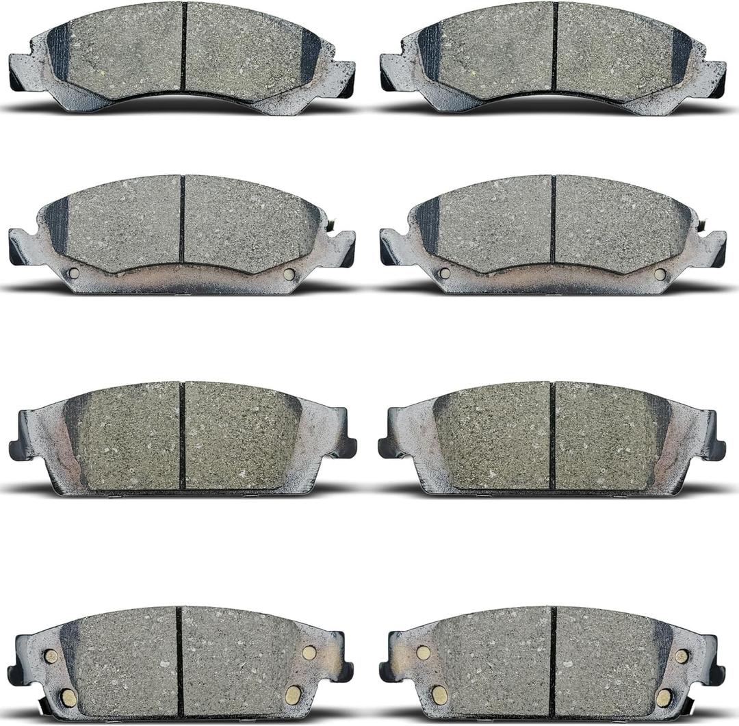 Front Rear Ceramic Brake Pads Replacement for Cadillac Escalade, Escalade ESV, for Chevy Silverado 1500,Suburban,Tahoe,for GMC Sierra 1500,Yukon,Yukon XL, D1363 D1707
