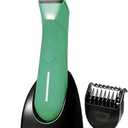 Body Trimmer for Men - Groin & Ball Shaver with Charging Dock - Constant Power No-Pull Electric Pubic Hair Clipper - 5-in-1 Guard Waterproof Body Groomer with LED Light, for Groin, Armpit & Body (Grey)