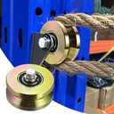 4" Heavy Duty Sliding Gate Rollers Wheels 2 Sets V Groove Slide Wheel Solid 4" Dia 1-3/4" Width Double Bearing 3000 Lbs Capacity with Screws