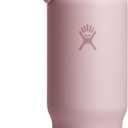 Hydro Flask Travel Water Bottle - Insulated Stainless Steel - Wide Straw Lid, Non Spill, Leakproof in 40 Oz Trillium Pink
