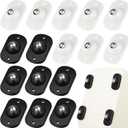Honoson 16 Pcs Self Adhesive Caster Wheels Appliance Rollers Appliance Sliders for Kitchen 360 Swivel Universal Wheel Mini Small Kitchen (Black,White with 1 Steel Ball Style)