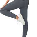 Casei Cargo Leggings with Pockets for Women Tummy Control Stretchy Soft Yoga Pants for Hiking Workout Drawstring Legging S