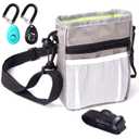 Dog Training & Treat Pouch | 4 Ways to Wear Treat Pouch for Pet Training and 2 Piece Clicker Training for Dogs| Waist Belt or Shoulder Strap Included