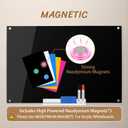 Acrylic Black Magnetic Dry Erase Board for Wall, White Board 12x16, Frameless Magnetic Dry Erase Board for Office, Classroom and Home/for Kids, Students, Adults. 3040B