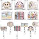 Kacctyen 12 Pcs Christmas Physical Therapy Gifts for Women 6 Physical Therapist Cosmetic Bags 6 Badge Holder Retractable Badge Reels PT Appreciation Gifts for PT month PTA OT Medical Doctor Nurse