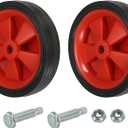 PATIKIL 6" Air Compressor Wheels, 2 Pcs Universal Air Compressor Wheel Replacement Parts with 0.5" Dia. Hole for Easy Mobility, Red