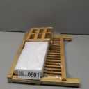 QUEENKAY Dish Drying Rack Collapsible 2-Tier Bamboo Dish Rack for Kitchen Counter Wooden Dish Drainer with Foldable Space-Saving Design for Dishes, Plates, and Cups