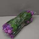 2 x Artificial Impatiens Flowers for Outdoors, 6 Bundles Silk Fake Flowers for Spring Summer Decoration, UV Resistant Faux Plants Plastic Bouquet for Home Planter Porch Patio Yard Decor(Double Purple)