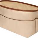 GIVLEFLY Handbag Insert Organizers Premium Satin Purse Organizer Tote Purse Liner with Multiple Pockets (Beige,Large)