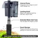 hygger Aquarium HOB Filter 105 GPH for 10-20 Gallon Fish Tank Power Filter with Adjustable Water Flow Extendable Intake Tube External Hang-On Back