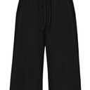 PRETTYGARDEN Womens Summer Outfits 2 Piece Sets Casual Ribbed Knit Crop Tube Top Wide Leg Pants Spring Matching Lounge Set Size S