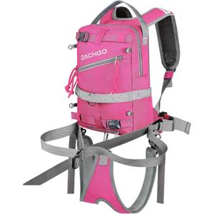 Ski and Snowboard Harness with Training Leash for Kids - Teach Your Child The Fundamentals of Skiing or Snowboarding (Pink)