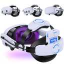 Kawaye for Meta Quest 3S/3/Quest 2 Head Strap with 7500mAh Battery,VR Headset Strap with Detachable Battery Pack,Adjustable Elite Strap Enhanced Support&Comfort Extend Playtime