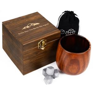 Wooden Whiskey Glass Set Of 2 Wooden Bourbon Glass Charred 10oz Bourbon Gifts For Him Man Husband Father Birthday Wood Whiskey Tumbler Handcrafted Whisky Cup (1)