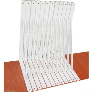 12 Pack L16 x H 10" White Heavy Duty Shelf Brackets with Screws Metal Shelf Brackets Shelf Support Angle Brackets for Shelves, Large Brackets Heavy Duty Floating Shelf