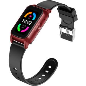 Fall Detection Smart Watch for Seniors with GPS Tracking, SOS Alert & HD Video Call, Waterproof Fitness Tracker for Dementia/Alzheimer’s, 4G Safety (Modern, Red)