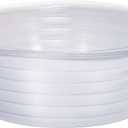 MECCANIXITY Plant Pot Saucer 13.4 Inch Plastic Round Flower Drip Tray for Indoor Outdoor, Clear Pack of 10
