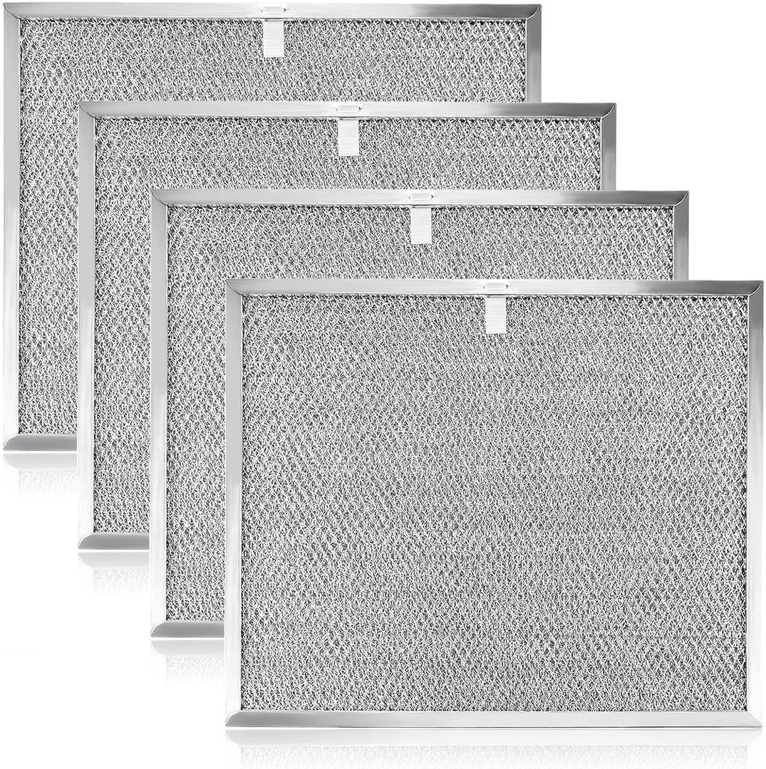 BPS1FA30 99010299 Range Hood Grease Filter 11-3/4" x 14-1/4" x 3/8" Mesh Aluminum Filter fit for B-roan QS1 30" N-utone WS1 QS2 Range Hood Replace S99010305 AP3378953-4 Pack by Fetechmate